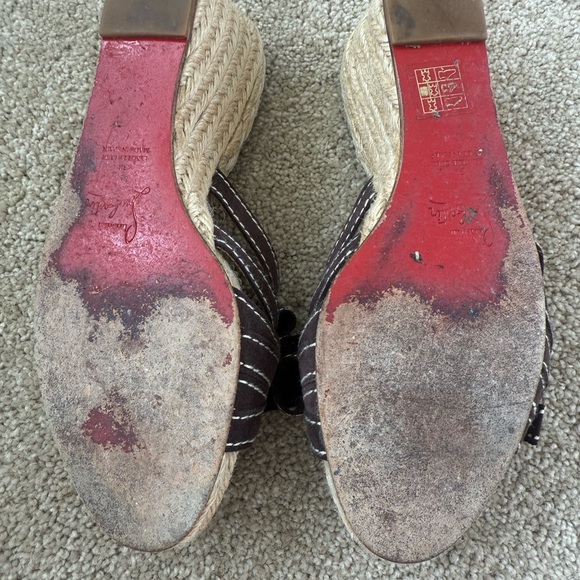 Christian Louboutin Brown Wedge Sandals - Picture 6 of 6